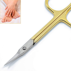 Ciseaux de manucure professionnels de luxe plaqués or avec logo personnalisé, ciseaux à cuticules droits, légers, réutilisables et tranchants - Product Image 6