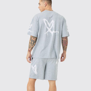 Ensemble de vêtements pour homme tendance été 2 pièces, t-shirt et short respirants pour homme, ensemble de short à manches courtes pour homme, ensembles d'été pour homme - Product Image 5