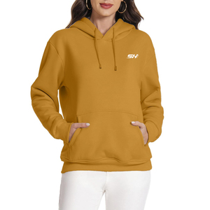 Hoodie Femme en Mélange de Coton Premium à Prix Abordable, Style Décontracté Streetwear, Épaules Tombantes, Respirant, Écologique, Tricoté - Product Image 1