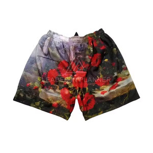 กางเกงขาสั้นตาข่ายลำลองพิมพ์โลโก้ตามสั่งสำหรับผู้ชายไซส์ใหญ่ ระบายอากาศ แห้งเร็ว สำหรับขายออนไลน์ - Product Image 2