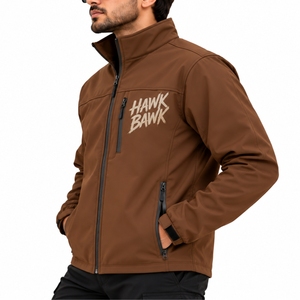 <b>Men</b>’s <b>Lightweight</b> Softshell Full Zip Outdoor <b>Jacket</b> Raised Collar Protection Useful Chest Pocket Secure Side Pockets Flexible - Product Image 3