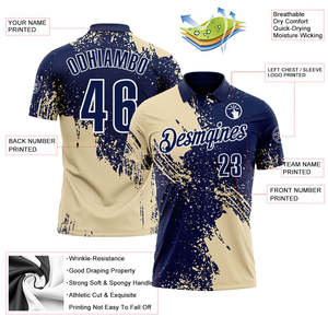 Modern Fit Custom Polo <b>Shirt</b> Team Identity Front Logo Back Player Number Lightweight <b>Polyester</b> Printed Mens Polo <b>Shirt</b> - Product Image 3