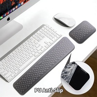 Ensemble de tapis de souris en silicone PU Black Blossoms, tapis de souris simple pour ordinateur, repose-poignet, tapis de souris pour clavier, tapis de bureau pour le bureau et la maison