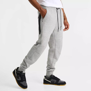 Joggers décontractés pour hommes 100% coton écologiques, style streetwear printemps, coupe ajustée, style hip-hop, personnalisables en gros, OEM - Product Image 1