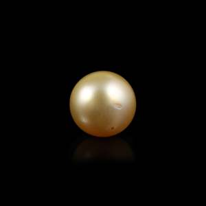 Perle d'eau de mer dorée lâche de 5,85 carats, 11 mm, or blanc, pierre précieuse pour la fabrication de bijoux - Product Image 1