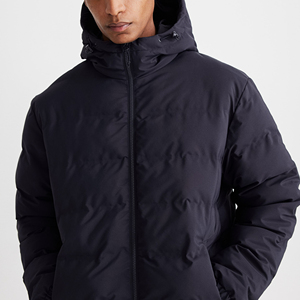 Veste matelassée en toile unisexe pour l'hiver, à capuche, imperméable, coupe classique, chaude, pour l'extérieur, veste bomber pour homme, grande taille - Product Image 6