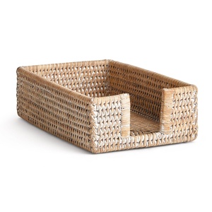 Rattan napkin holder rectangle basket for napkins storage ramadan festival table decorations - Product Image 4