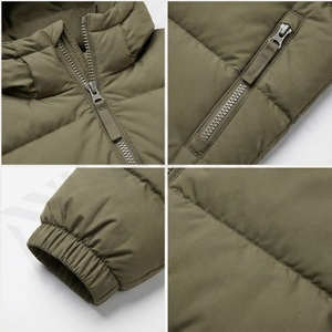 Veste matelassée pour hommes Veste d'hiver en duvet rembourrée brillante pour garçons Manteau à capuche avec logo personnalisé pour l'extérieur Streetwear ultraléger Canard OEM - Product Image 4
