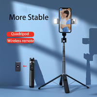Perche à selfie P05, trépied de téléphone extensible long avec déclencheur à distance sans fil, compatible avec tous les téléphones portables