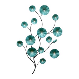 Decoración de Pared Moderna con Hoja de Monstera Metálica, Escultura de Pared Metálica con Hoja de Palma Tropical en Dorado, Verde y Blanco para Sala de Estar u Hotel - Product Image 3