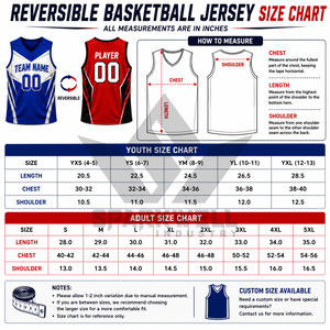 Camiseta de Baloncesto Sublimada Personalizada con Nombre de Equipo 00 Roja y Azul Unisex para Adultos, Camiseta sin Mangas con Cuello en V de Poliéster que Absorbe la Humedad - Product Image 2