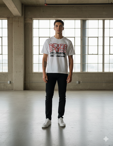 Camisetas Personalizadas de Alta Calidad, Fabricación en Fábrica, Impresión de Logotipo Personalizado, Corte Cuadrado, Hombros Caídos, Lavado Ácido - Product Image 4