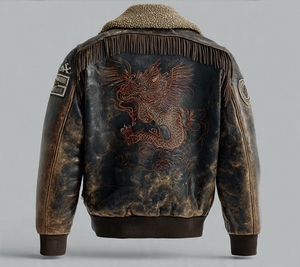 เสื้อแจ็คเก็ตหนังขนสัตว์คุณภาพสูงสำหรับผู้ชาย - Product Image 4