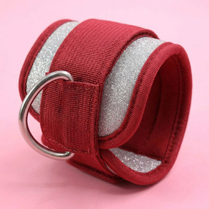 Correas de tobillo con purpurina para máquinas de cable, para ejercicios de piernas, correas de tobillo con purpurina ajustables con anillo en D, soporte para el pie, correas de gimnasio para piernas - Product Image 3