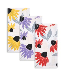 Nouvelle serviette de cuisine à motif floral de haute qualité, imprimée gaufrée, séchage rapide, 100 % coton, serviettes de cuisine personnalisées en promotion. - Product Image 6