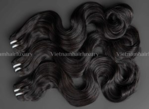 Cheveux Remy vietnamiens super double trame, cuticules alignées, trame machine, prix de gros, fournisseur du Vietnam - Product Image 3