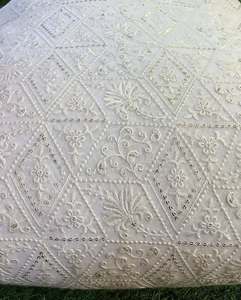 Coding embroidery fabric sequin fabric lace fabric organza fabric for designer abaya kaftan couture wholesale export buyer trade - Product Image 2