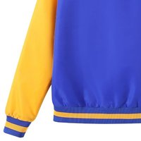 Jaket Fleece Biru Sigma Gamma Rho Pakaian Sororitas Yunani Wanita Premium Model Letterman dengan Ritsleting