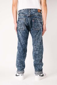 PORTACE ENTERPRISES Jeans de Hombre de Pierna Recta con Lavado Ácido, Cintura Media, Corte Regular, Mezclilla de Algodón Ecológica, Resistente a la Decoloración - Product Image 4