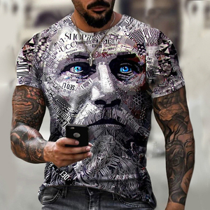 Nouveauté, design unique, t-shirt court en jersey pour homme, décontracté, course à pied, été, mode, respirant, imprimé numérique 3D - Product Image 2