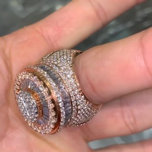 Hip Hop Jewelry Luxury Mossanite Cuban <b>Ring</b> for <b>Men</b> 925 Sterling <b>Silver</b> Rapper <b>Ring</b> VVS Moissanite Diamond Cuban <b>Ring</b> - Product Image 3