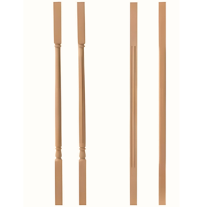 Balustres et meneurs carrés en bois d'érable massif pour escaliers modernes, balcons et villas au design minimaliste – Vente en gros - Product Image 3