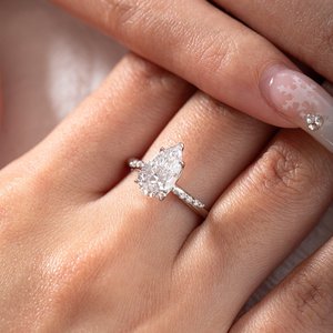 Custom 2 Carat Lab Created Diamond Real Gold Ring Romantic Floral Setting Handcrafted <b>Infinity</b> Twist Pave Band Statement Wedding - Product Image 5
