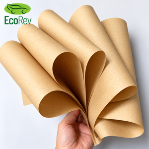 Papier brun anti-graisse de qualité alimentaire recyclable anti-bouclage 50gsm 60gsm 70gsm pour la margarine 80cm - Product Image 1