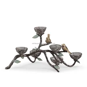 Porte-bougie en métal rustique vintage pour la décoration de table de cuisine de style farmhouse, porte-bougie pour la décoration intérieure élégante du salon - Product Image 3