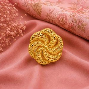 Anillos de Dedo de Novia Chapados en Oro de 14K, 18K, 24K al por Mayor, Estilo Dubái, Anillos de Dedo Tradicionales, Anillos de Moda Rellenos de Oro - Product Image 4