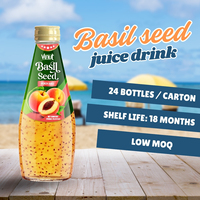 Vinut 290Ml Oem Odm Private Label Basilicum Zaad Drank Met Perzik Vruchtensap Iso Gezonde Andere Dranken Gratis Monster