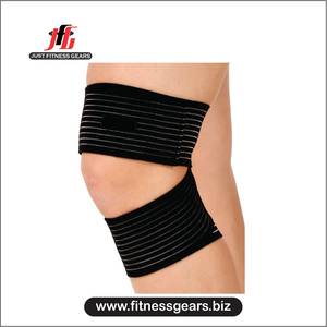 Genouillère de compression professionnelle en nylon et coton réglable avec fermeture auto-agrippante pour la musculation et les douleurs au genou (vente en gros) - Product Image 4