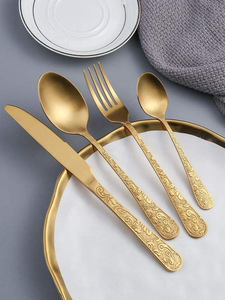 Juego de cubiertos de acero inoxidable moderno con efecto espejo, de alta demanda, reutilizable, estilo antiguo, para hoteles, venta al por mayor con descuento, nuevo y de gran éxito. - Product Image 6