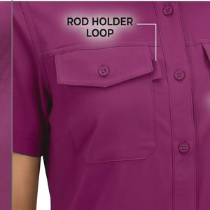 Camisas de pesca de diseño único en colores sólidos para mujer, con cuello vuelto, de fabricantes de ropa, con tela ultrasuave al tacto. - Product Image 5