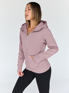 Women's Hooded Full Zip Sweatshirt Regular Fit Solid Color Cotton Bamboo Fiber Knitted Autumn Wear - Product Image 3