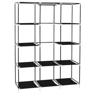 Armadio Portatile in Plastica da 67 Pollici con 10 Ripiani, Montaggio Rapido e Semplice, Nero, RT-Extra Spazio per Borse - Product Image 5