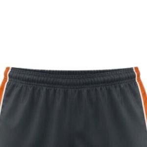 Shorts de lacrosse unisexe gris et orange en polyester, coupe athlétique, vêtements de sport, uniforme d'équipe, entraînement, tenue de match - Product Image 5