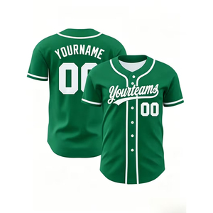 Camiseta de Béisbol Unisex Transpirable, Talla Grande, Tejido de Malla de Seda/Algodón, Logotipo Personalizado OEM Impreso, Impresión Digital, Antibacteriana - Product Image 1