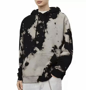 <b>Men's</b> <b>Tie</b>-Dye Hooded Sweatshirt Oversized Fit French Terry Casual Winter Wear Polyester/Cotton Waterproof Eco-Friendly - Product Image 4