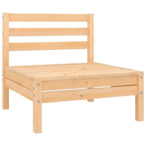 Ensemble de salon de jardin en pin massif non traité, bois naturel pour usage extérieur - Product Image 3