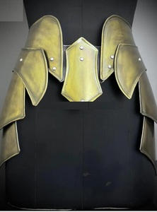 Ceinture ronde en métal argenté avec impression en relief, costume de chevalier médiéval et accessoire de cosplay - Product Image 3