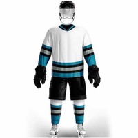 Tenues de hockey sur glace 100 % polyester de pointe, conçues pour la vitesse, le confort, la respirabilité et une autonomie de mouvement totale pendant le jeu