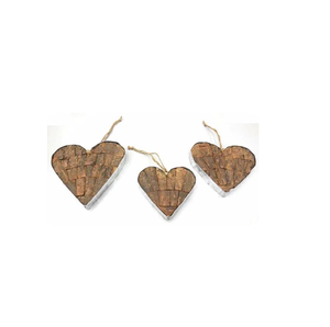 Adornos Colgantes de Corazón Rústicos de Madera y Metal, Hechos a Mano, Ecológicos, Duraderos, Guirnaldas de Corazones Decorativos para Bodas y San Valentín - Product Image 1