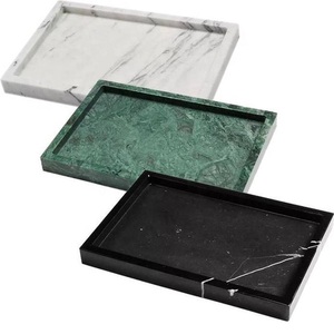 Black Marble Modern Rectangular Scenic Serving Tray with White Veining Movable Luxury Home <b>Decor</b> for Birthday and Baptism <b>Spring</b> - Product Image 6