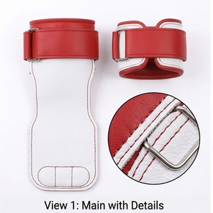 Agarraderas de Cuero PU para Levantamiento de Pesas, Soporte para Muñecas, Agarraderas de Cuero para Entrenamiento, Agarraderas de Cuero Unisex para Levantamiento de Pesas - Product Image 4