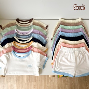 Kids' Clothing Set 5-Piece Cotton Breathable Soft Summer Pajama Set ODM <b>Leggings</b> Wholesale All-Day Comfort - Product Image 4
