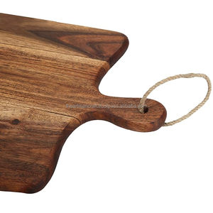 Stylish Multi-Purpose Wooden <b>Chopping</b> <b>Block</b> with Handle for Serving & Cutting - Product Image 6