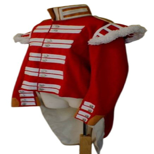 Red Historical Style <b>Men</b> Coat Uniform <b>Jacket</b> With <b>Fur</b> Trim Shoulder Reproduction 1839-55 40th Foot Tunic Coats - Product Image 6