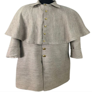Men's Long Wool Eco-Friendly Vintage Embroidered <b>Fur</b> <b>Trimmed</b> Single Breasted Greatcoat Overcoat - Product Image 3