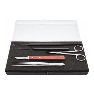 Fournitures de laboratoire, ensemble d'expériences de base Hammacher, kit de 5 pièces en acier CrNi 18/8 pour les laboratoires de biologie - Product Image 2